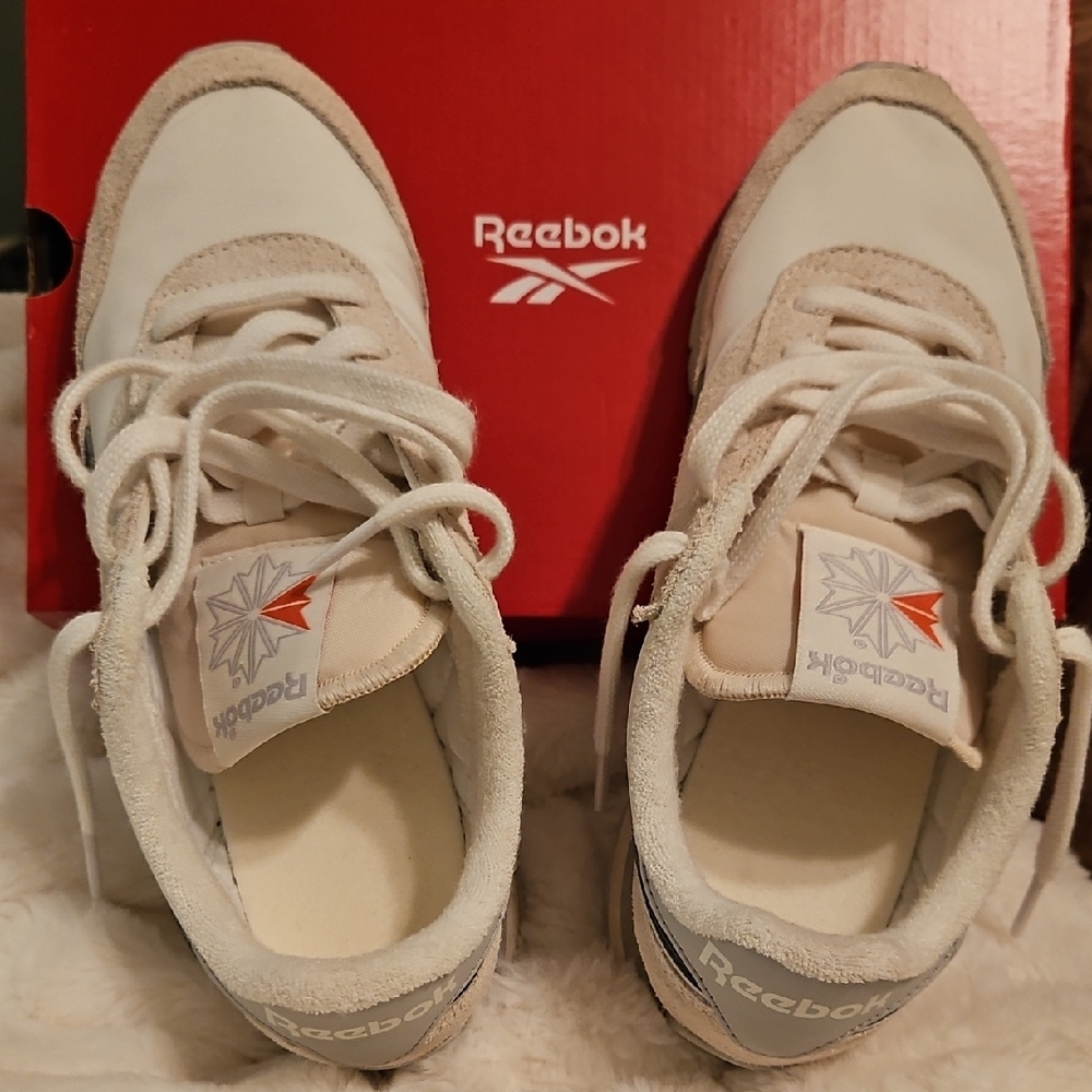 Reebok White and Cream Women's Sneakers